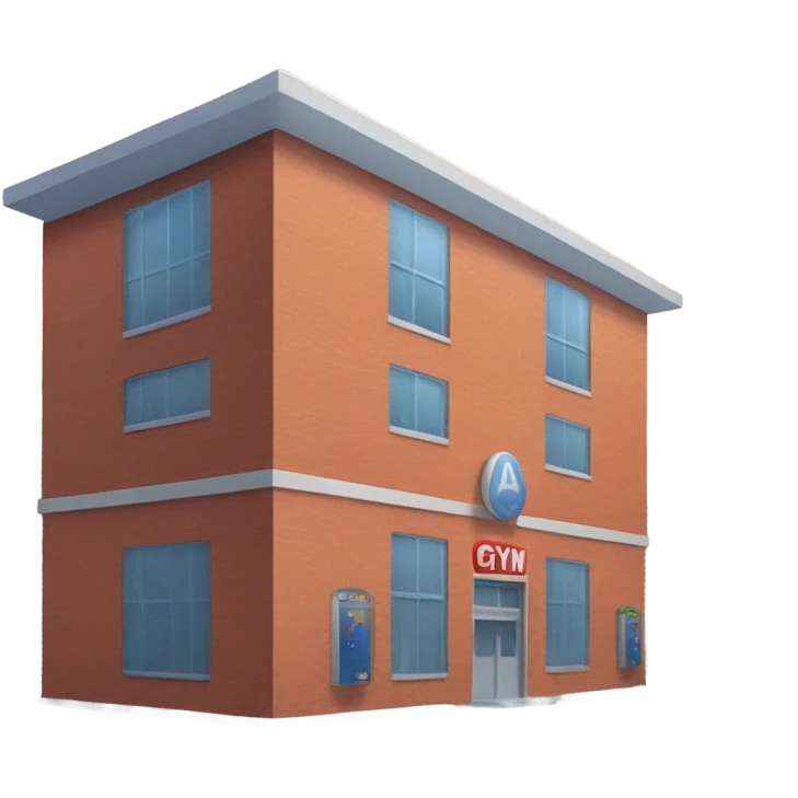 gym building with gym written on it emoji
