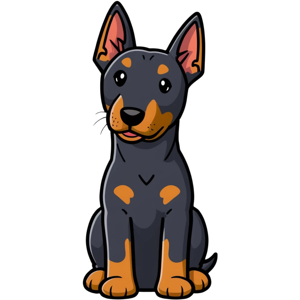 Doberman dog named tag Bonnie emoji