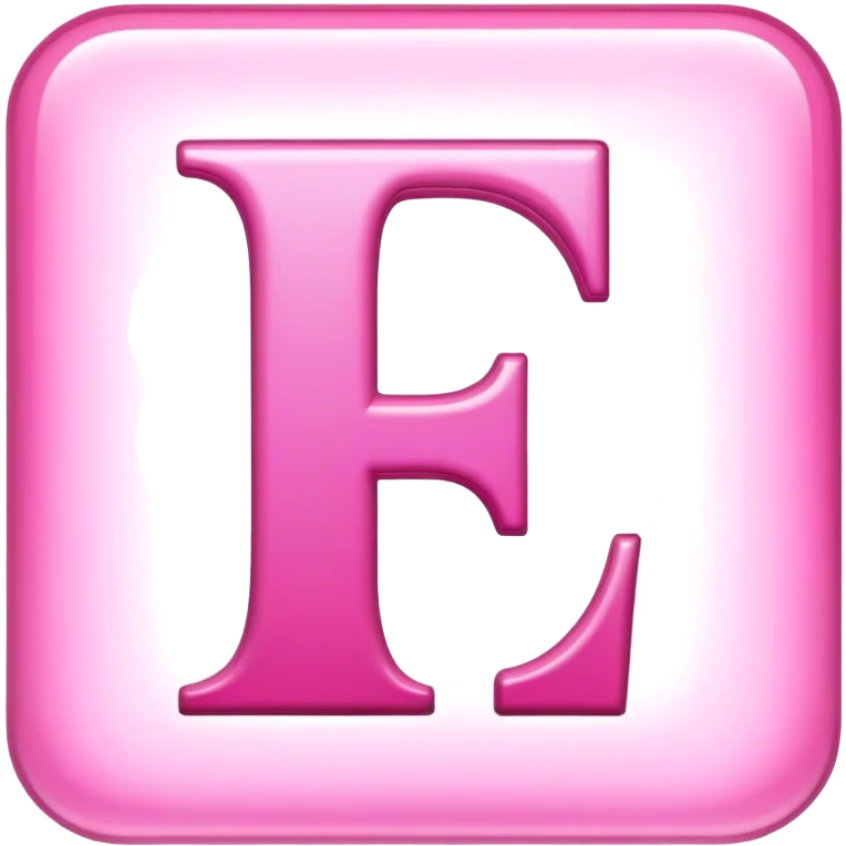 Pink letter F emoji