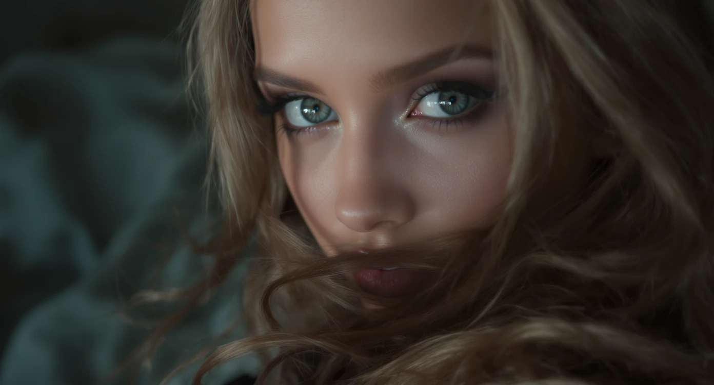 Extreme Closeup photo of a beautifull woman, cinematic light, 8K, very detailed, sharp emoji