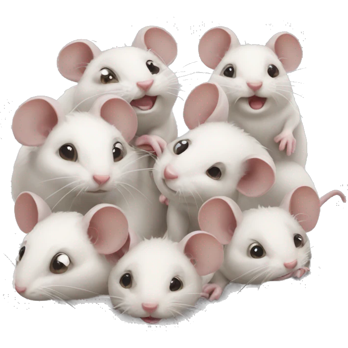 4 cute rats emoji