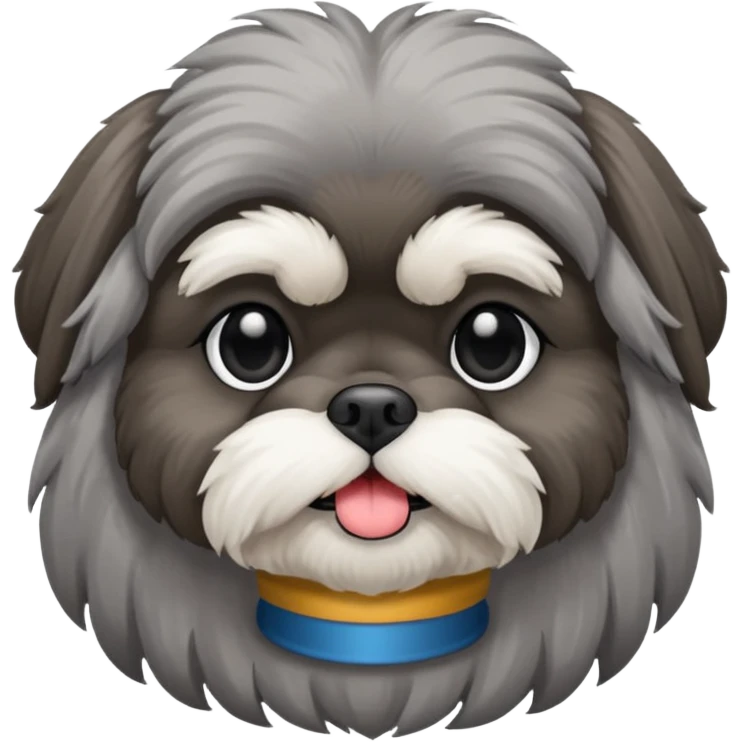 Dark grey shih tzu emoji
