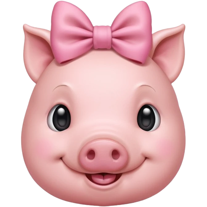 girly pig emoji