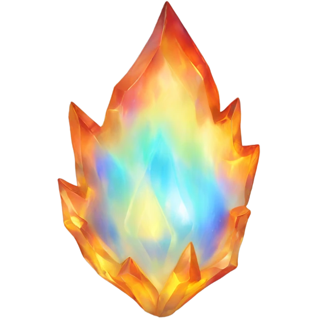 opal crystal flame fire  emoji