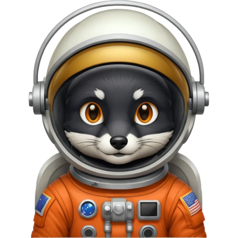 black fox astronaut emoji