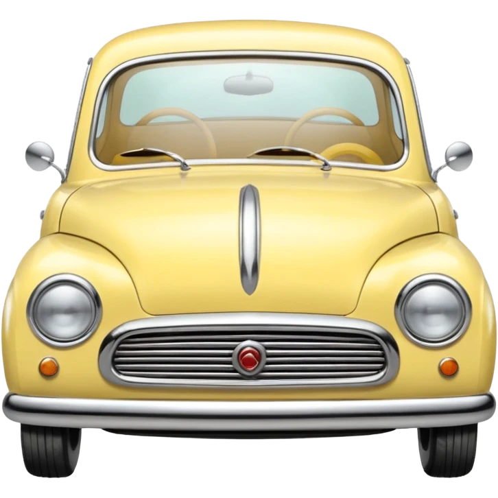 light yellow small retro car front emoji