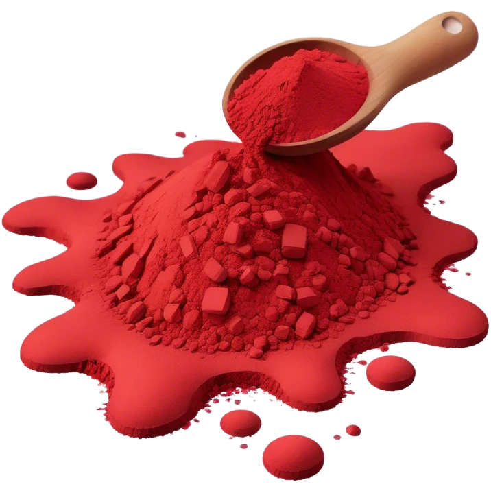 Red powdered pigments emoji