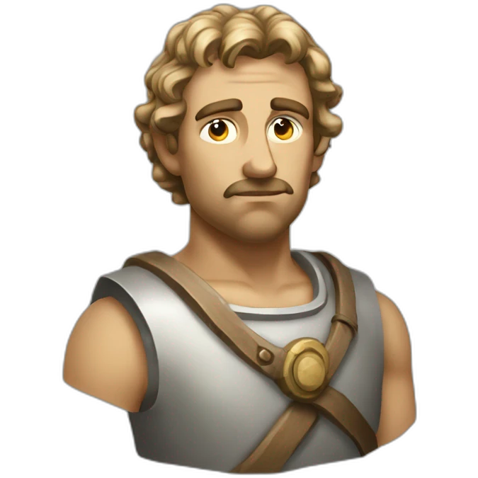 medieval innovator, thinking, concentrated, torso emoji