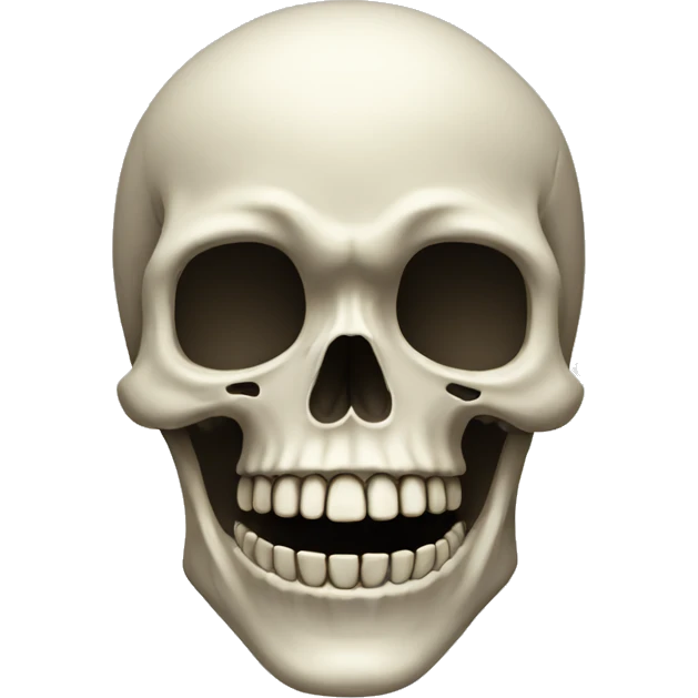 Skeleton head smilling emoji