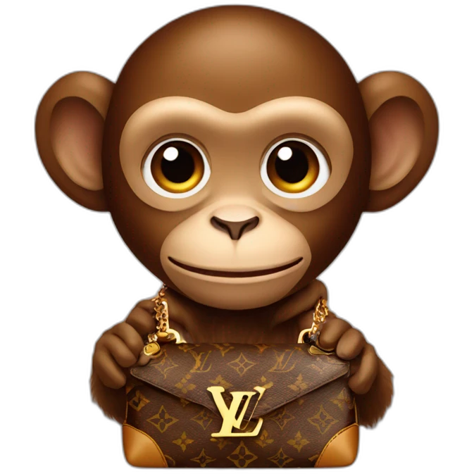monkey with louis vuitton emoji