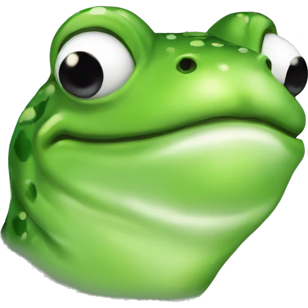 Frog air kiss emoji