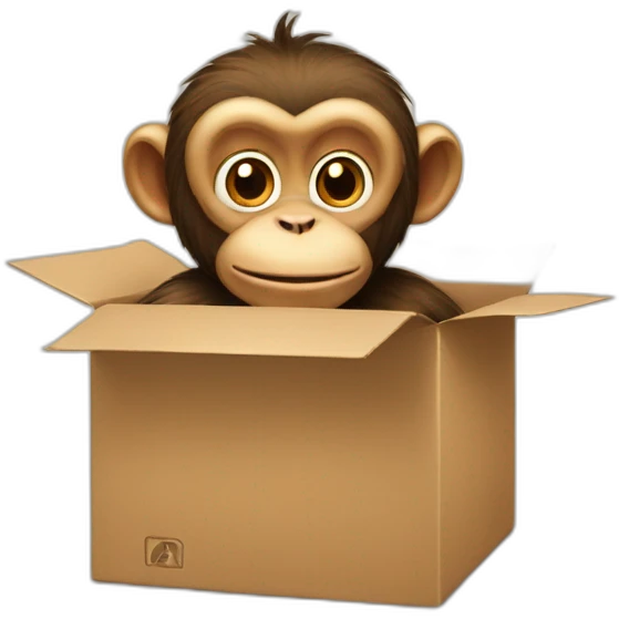 A monkey in a box emoji