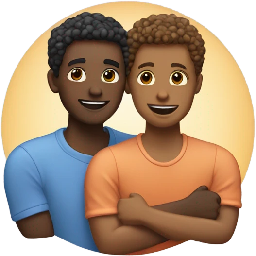 Interracial gay couple emoji