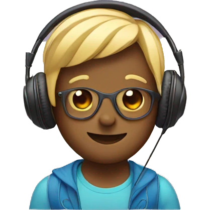 heart wearing headphone emoji
