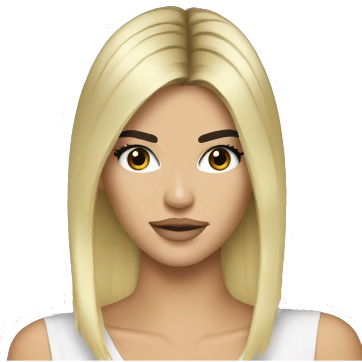 Kendall Jenner with blonde hair emoji