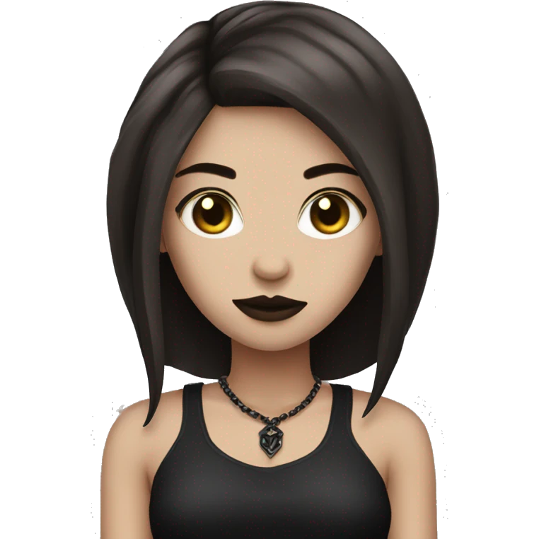 Goth girl wih brown hair  emoji