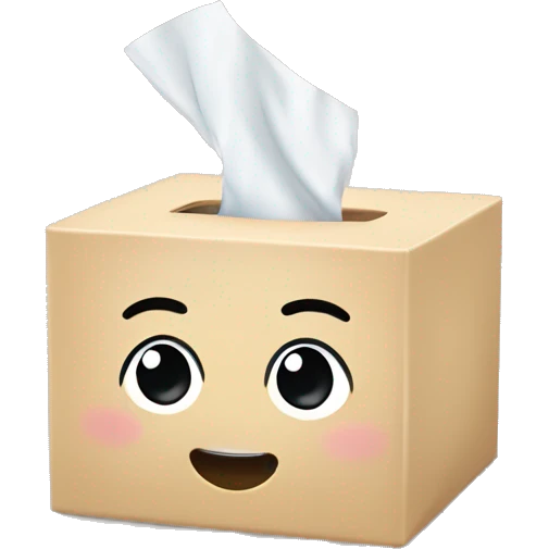 Beige cute tissue box  emoji
