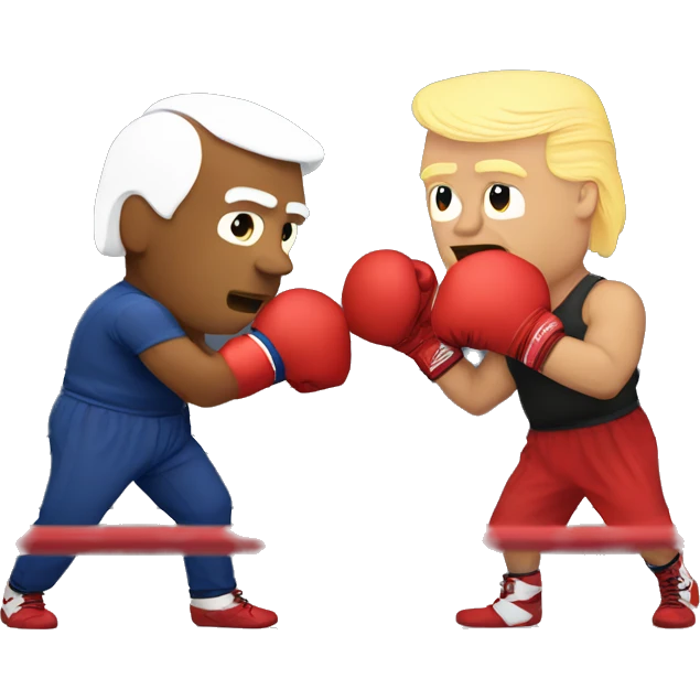 Donald Trump boxing with Joe Biden emoji