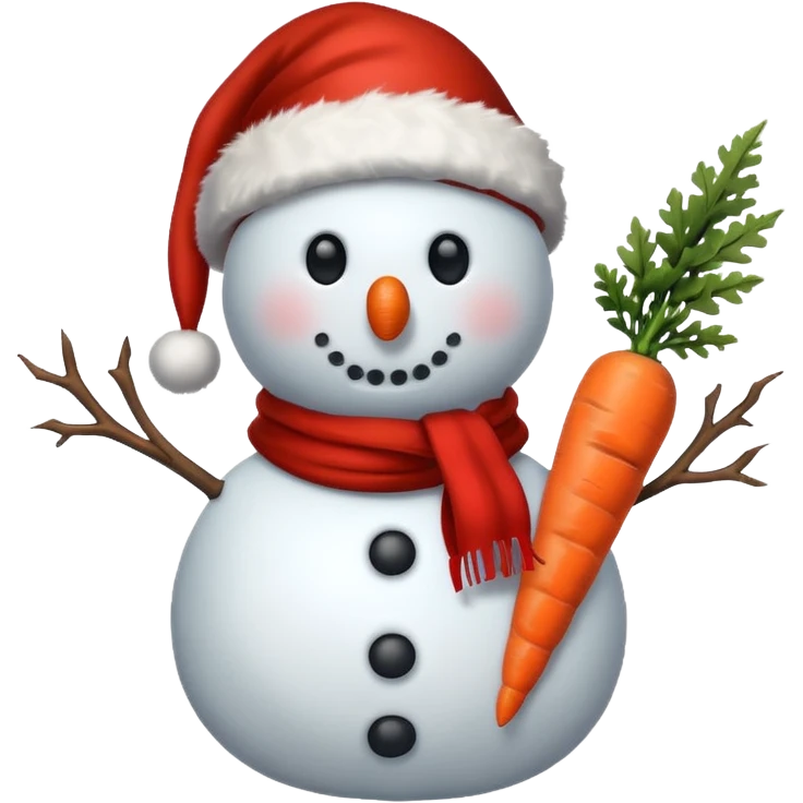 Snowman with Santa hat emoji