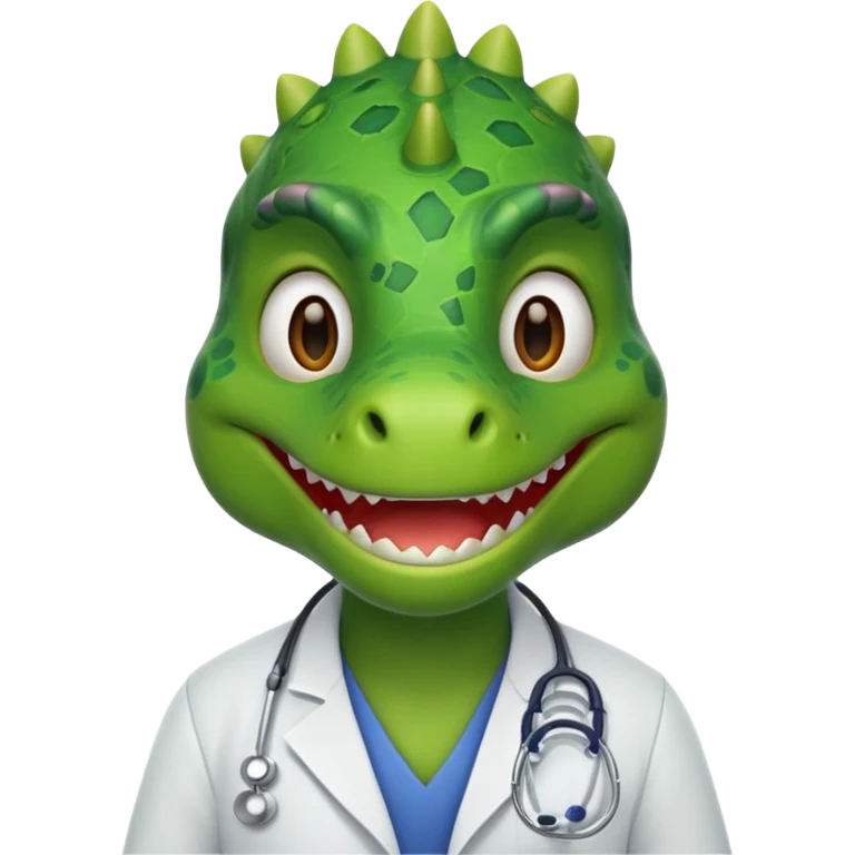 Créame un dinosaurio doctor  emoji