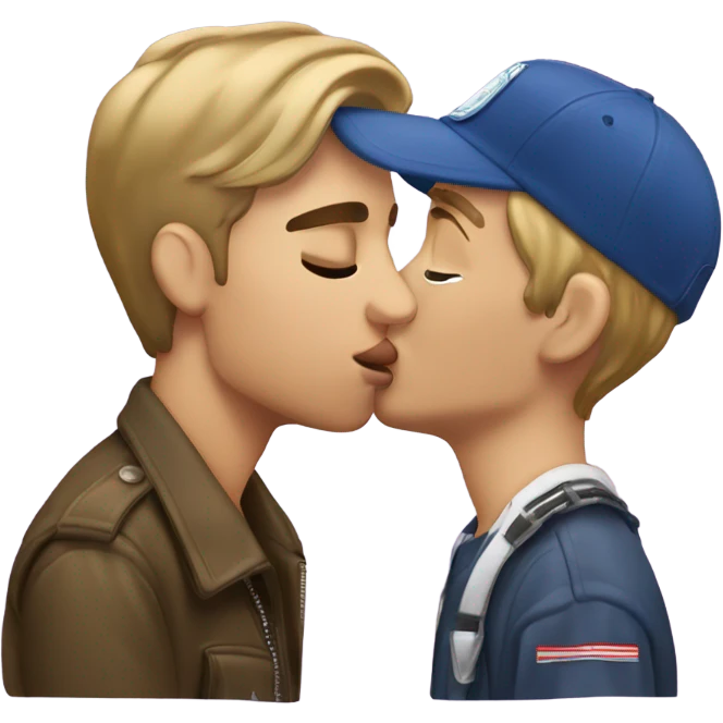 Justin Bieber kisses mailman emoji