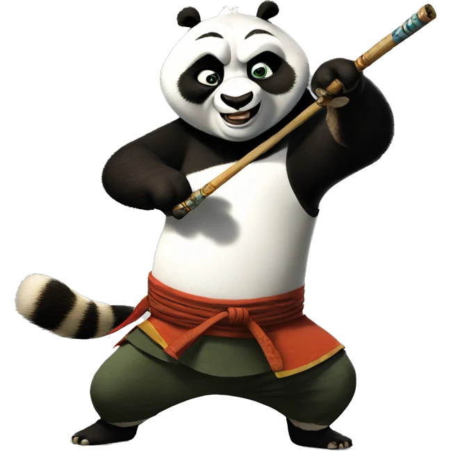 kung fu panda taking a shot  emoji