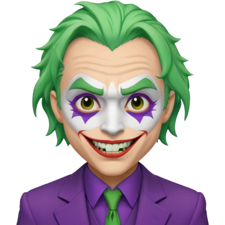Make a meme that's goofy ass fuck like joker with one teeth low quality  emoji