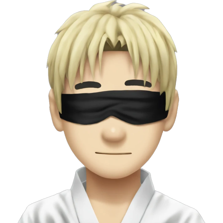 Satoru gojo with black blindfold from jujutsu kaisen emoji