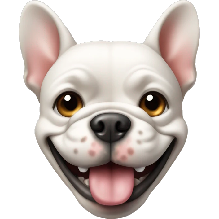 french bull dog smiling emoji