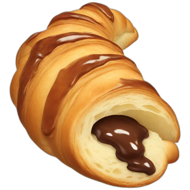 Chocolate croissant emoji