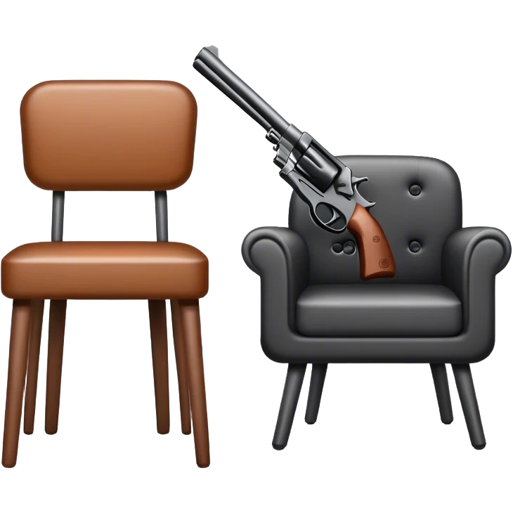 make an emoji between a gun and a chair emoji