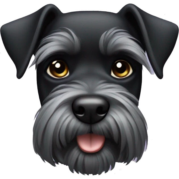 black miniature schnauzer dog emoji