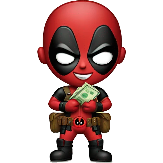 Deadpool with money  emoji