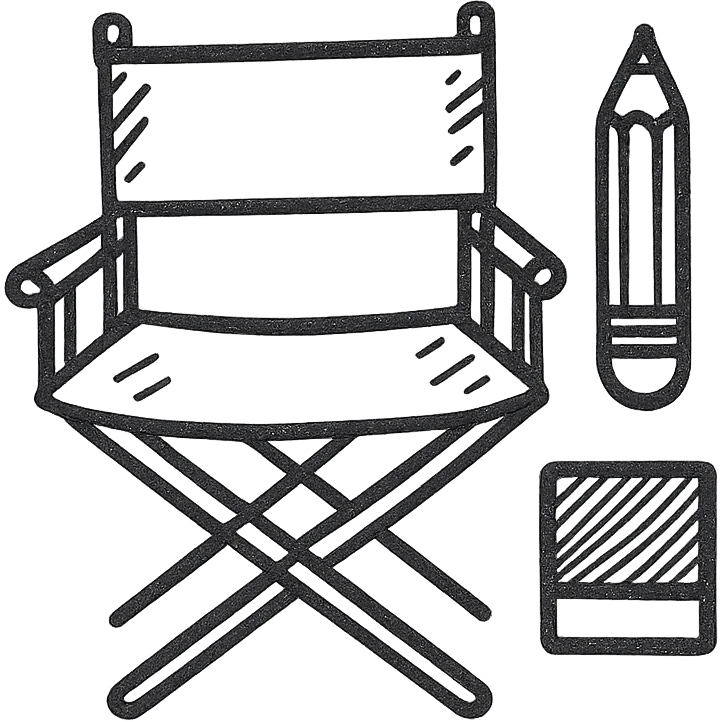 Director’s Chair with Pencil + Swatch emoji