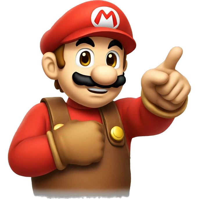 mario pointing forward emoji