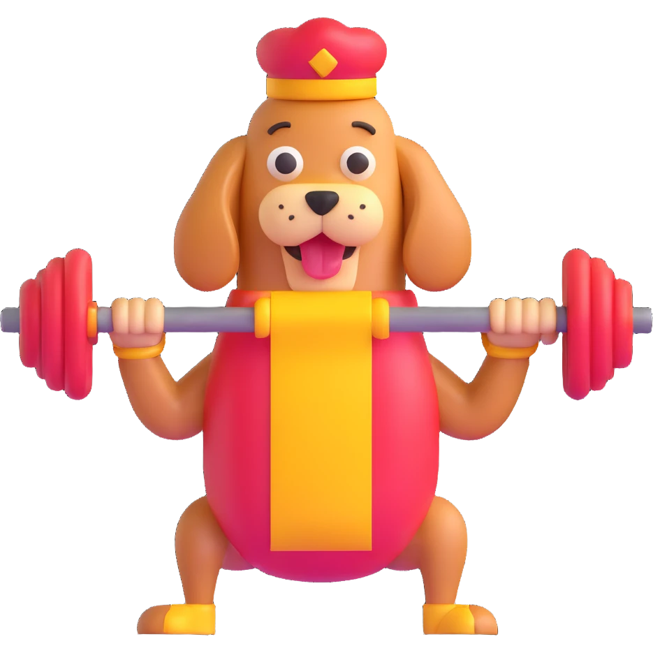 hotdog lifting weights emoji