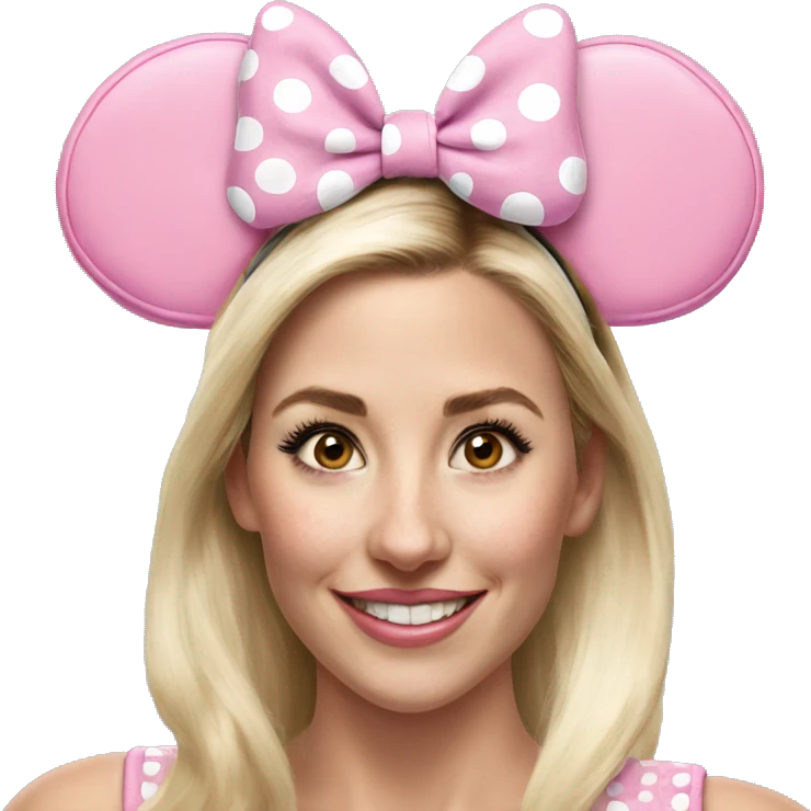Pink Minnie Mouse ears headband  emoji