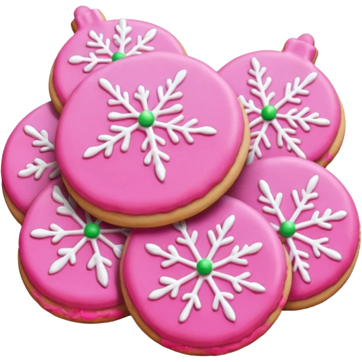 Natale rosa, biscotti estetico  emoji