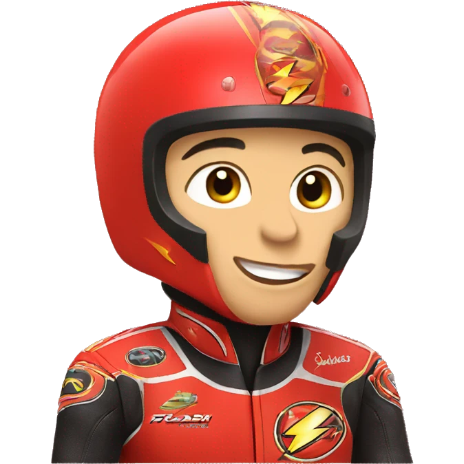 Flash McQueen giving a kiss emoji