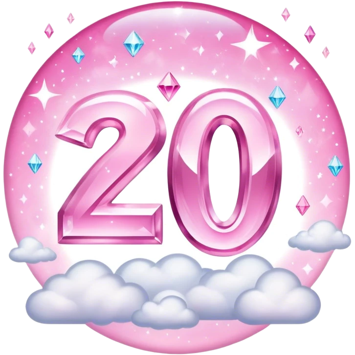 Happy 20th birthday to Dakota written in the sky shining like diamonds with pink emoji
