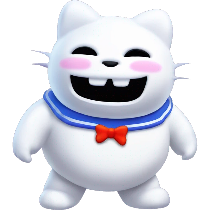 stay puft marshmellow man cat lumpy space princess emoji
