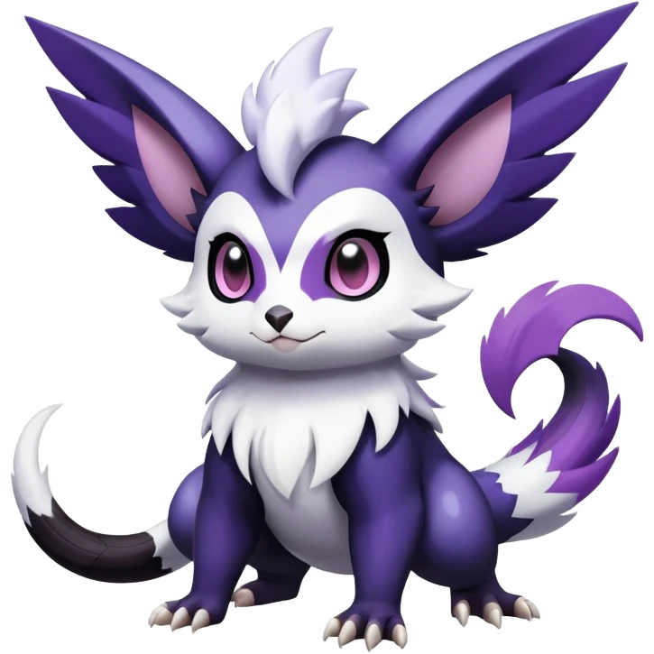 ShinyFurret-Absol-Noibat-Noivern-Hybrid (Full body) emoji