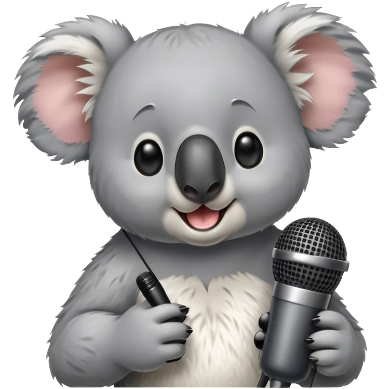 koala singing into a microphone emoji