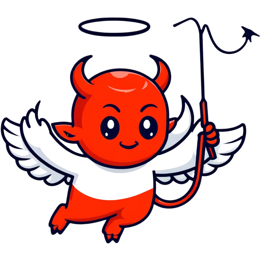 devil with angel halo emoji