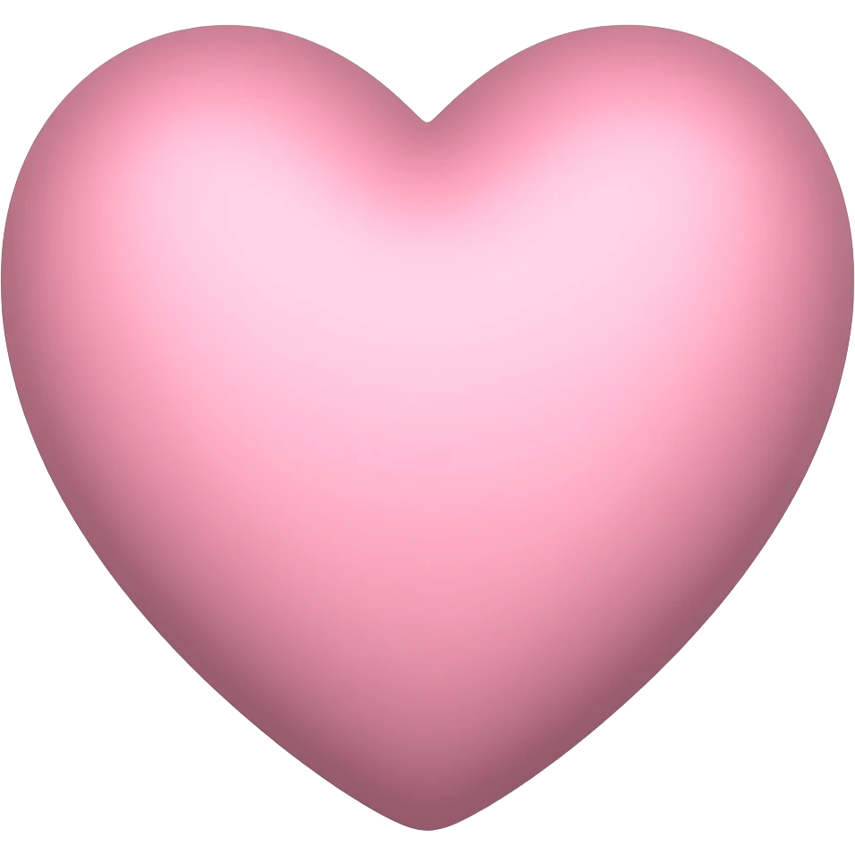 a smaller pale pink heart emoji