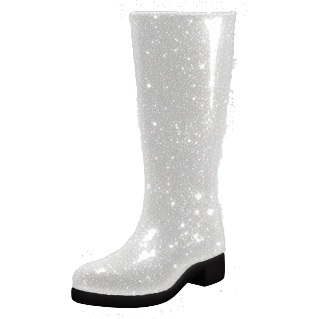 sparkly white gogo boots emoji