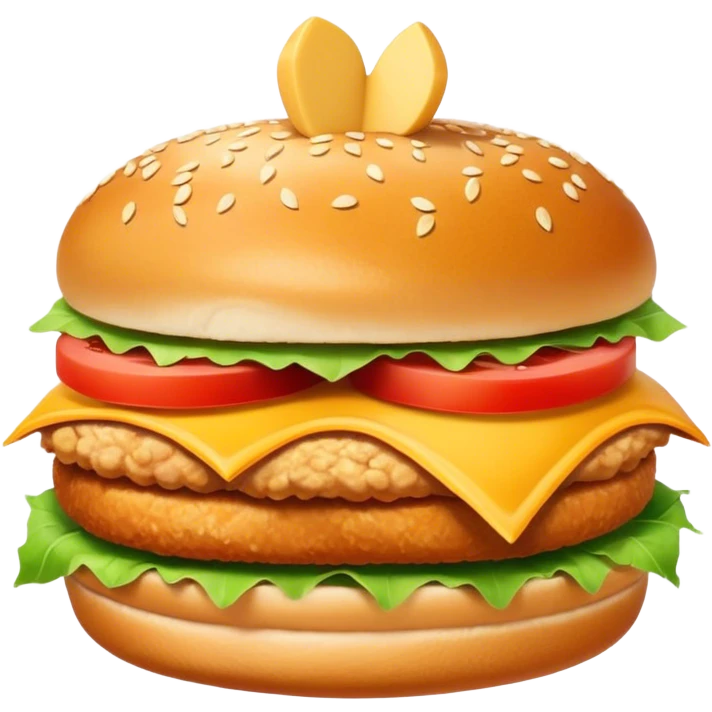 A chicken sandwich emoji