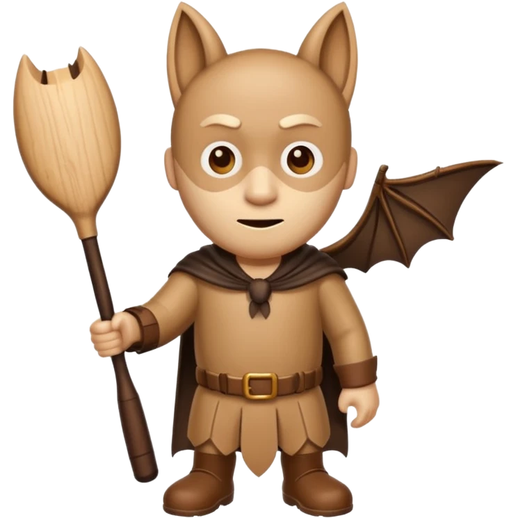 A wooden guy with a bat name tung tung tung sahur emoji