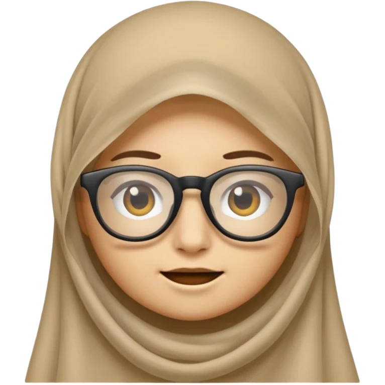 A veiled emoji wearing glasses emoji