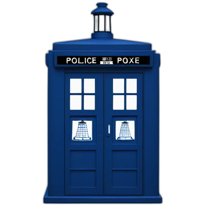 English-blue-police-box emoji
